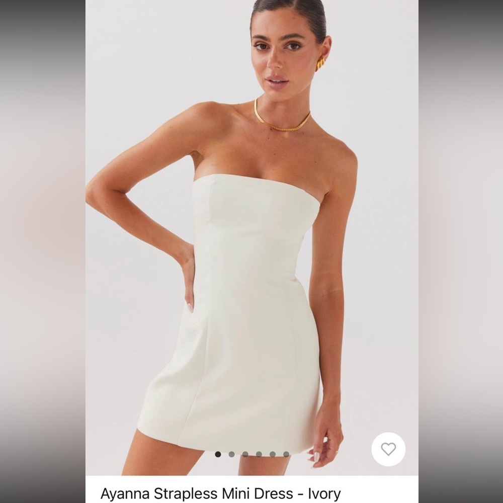 Peppermayo Ayanna strapless mini dress - ivory
